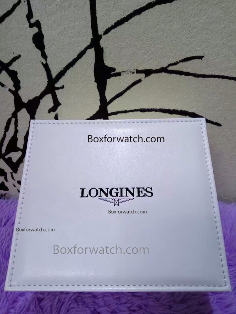 Replica Longines Watch Box Wholesale White Leather Larger Size